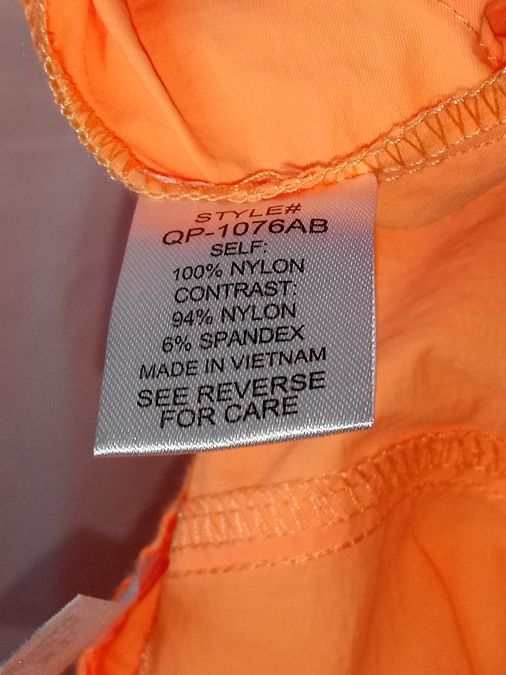 NWOT Zenana Outfitters High-Waist Jogger Pants Orange Windbreaker Retro 80s 90s - Picture 6 of 7